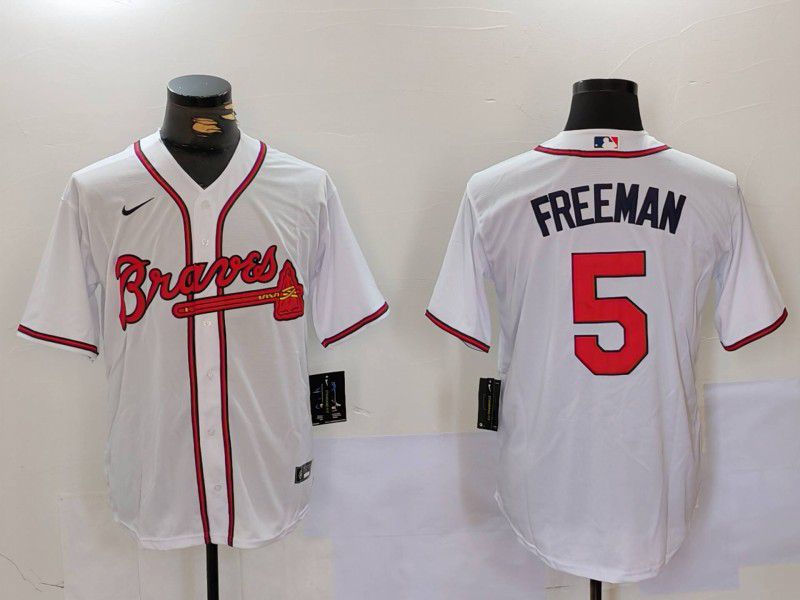 Men Atlanta Braves #5 Freeman White Game 2024 Nike MLB Jersey style 3->atlanta braves->MLB Jersey